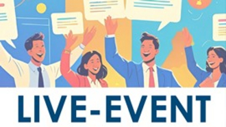 Eine Karikatur von glücklichen Personen.